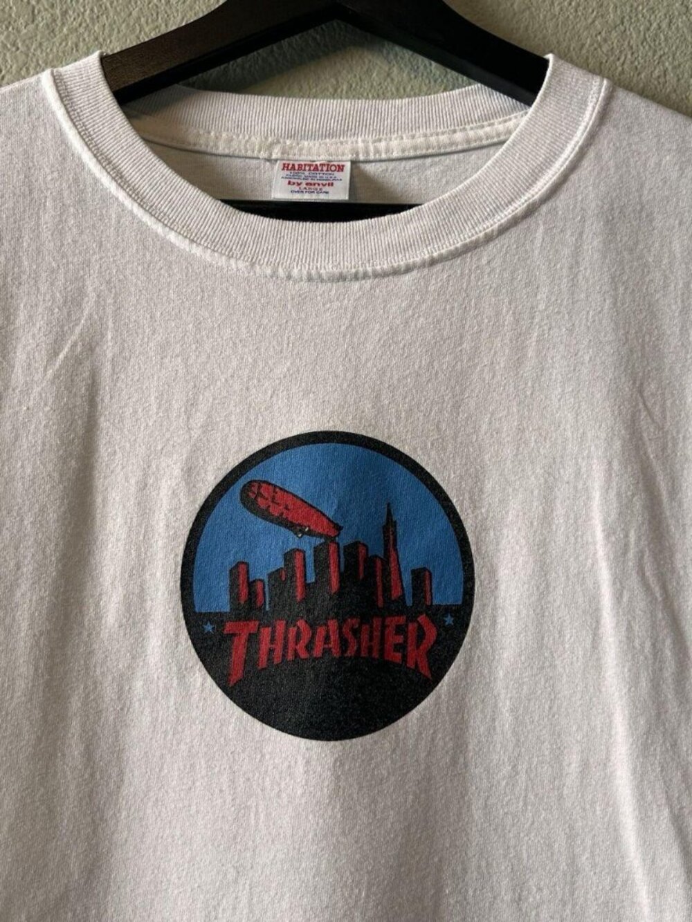 Vintage Thrasher Blimp Shirt - White, Size L